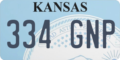 KS license plate 334GNP