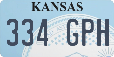 KS license plate 334GPH
