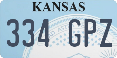 KS license plate 334GPZ