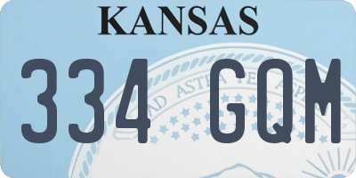 KS license plate 334GQM