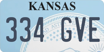 KS license plate 334GVE