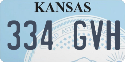 KS license plate 334GVH