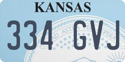 KS license plate 334GVJ