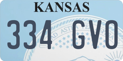 KS license plate 334GVO
