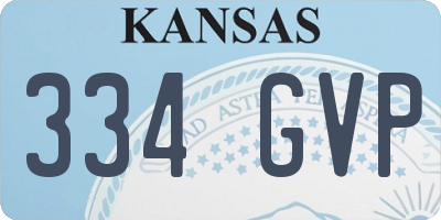 KS license plate 334GVP