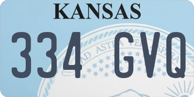 KS license plate 334GVQ