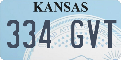 KS license plate 334GVT