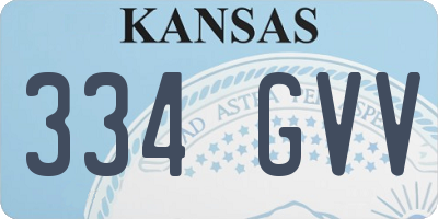KS license plate 334GVV