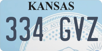 KS license plate 334GVZ