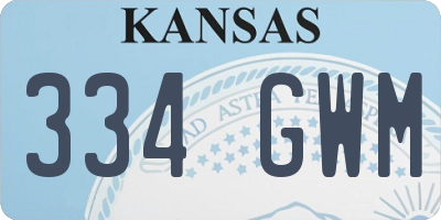 KS license plate 334GWM