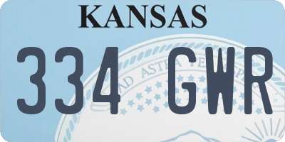 KS license plate 334GWR