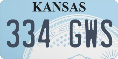 KS license plate 334GWS