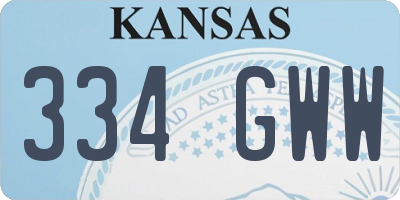 KS license plate 334GWW