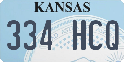 KS license plate 334HCQ