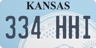 KS license plate 334HHI