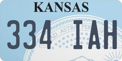 KS license plate 334IAH
