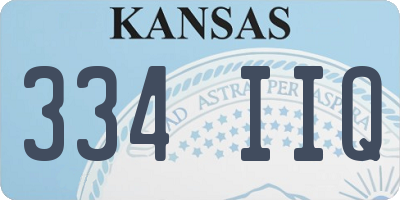 KS license plate 334IIQ