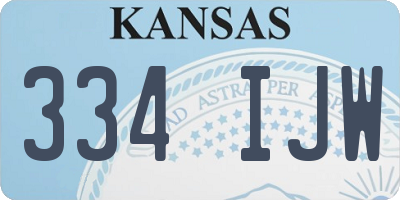 KS license plate 334IJW