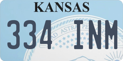 KS license plate 334INM