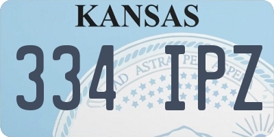 KS license plate 334IPZ