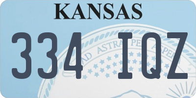 KS license plate 334IQZ