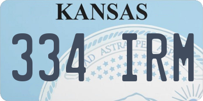 KS license plate 334IRM