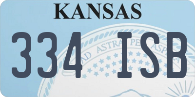 KS license plate 334ISB