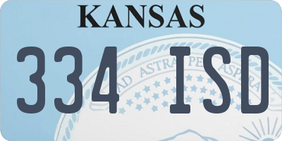 KS license plate 334ISD