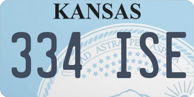 KS license plate 334ISE