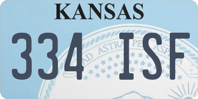 KS license plate 334ISF