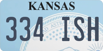 KS license plate 334ISH