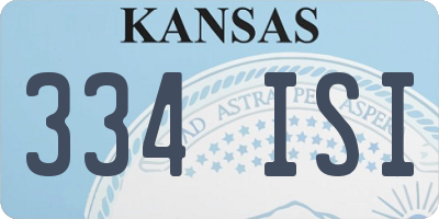 KS license plate 334ISI