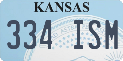 KS license plate 334ISM