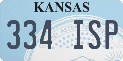 KS license plate 334ISP