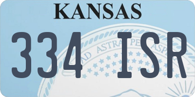 KS license plate 334ISR