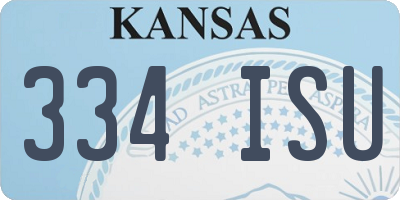 KS license plate 334ISU