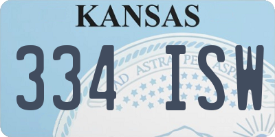 KS license plate 334ISW