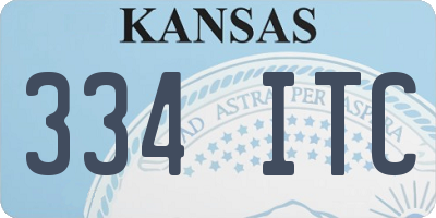 KS license plate 334ITC