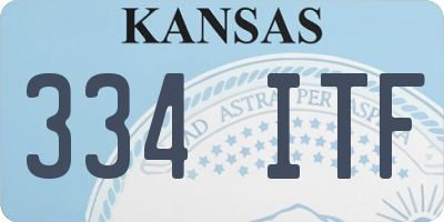 KS license plate 334ITF