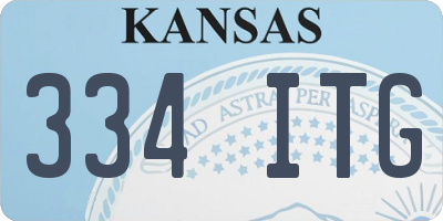 KS license plate 334ITG