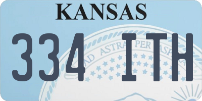 KS license plate 334ITH