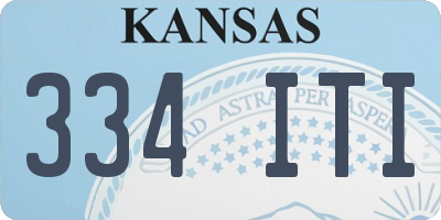 KS license plate 334ITI