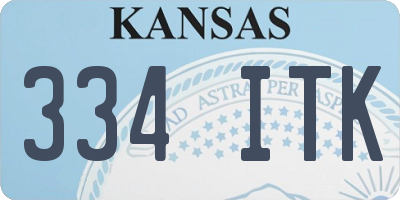 KS license plate 334ITK