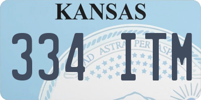KS license plate 334ITM
