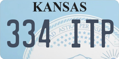 KS license plate 334ITP