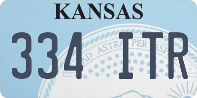KS license plate 334ITR