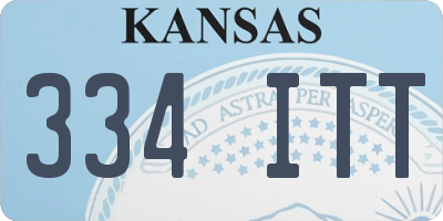 KS license plate 334ITT