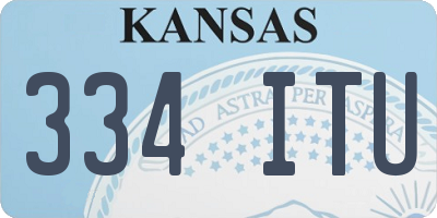 KS license plate 334ITU