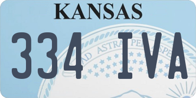 KS license plate 334IVA