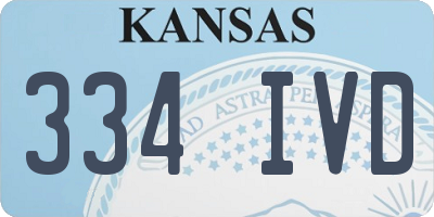 KS license plate 334IVD
